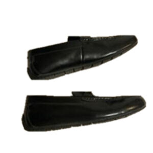 Van Heusen Men’s Black Leather Loafers Size 9.5M Classic Dress Shoes